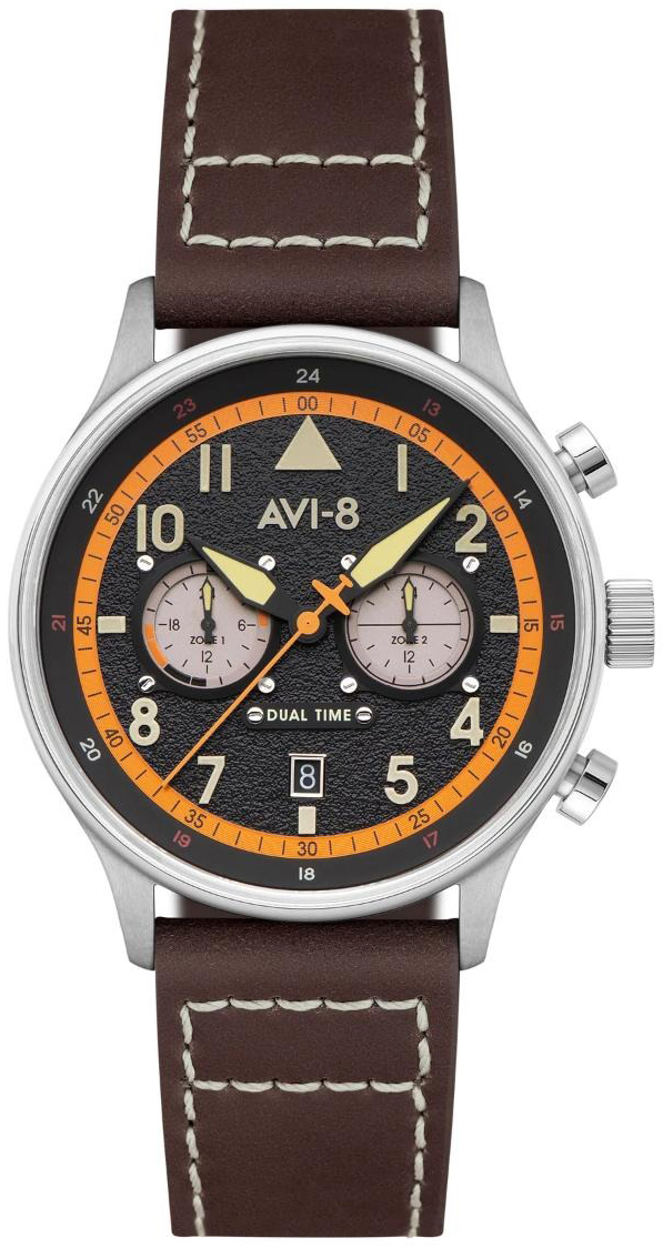 AVI-8 Herrklocka AV-4088-07 Hawker Hurricane Svart/Läder Ø43.5 mm - AVI-8