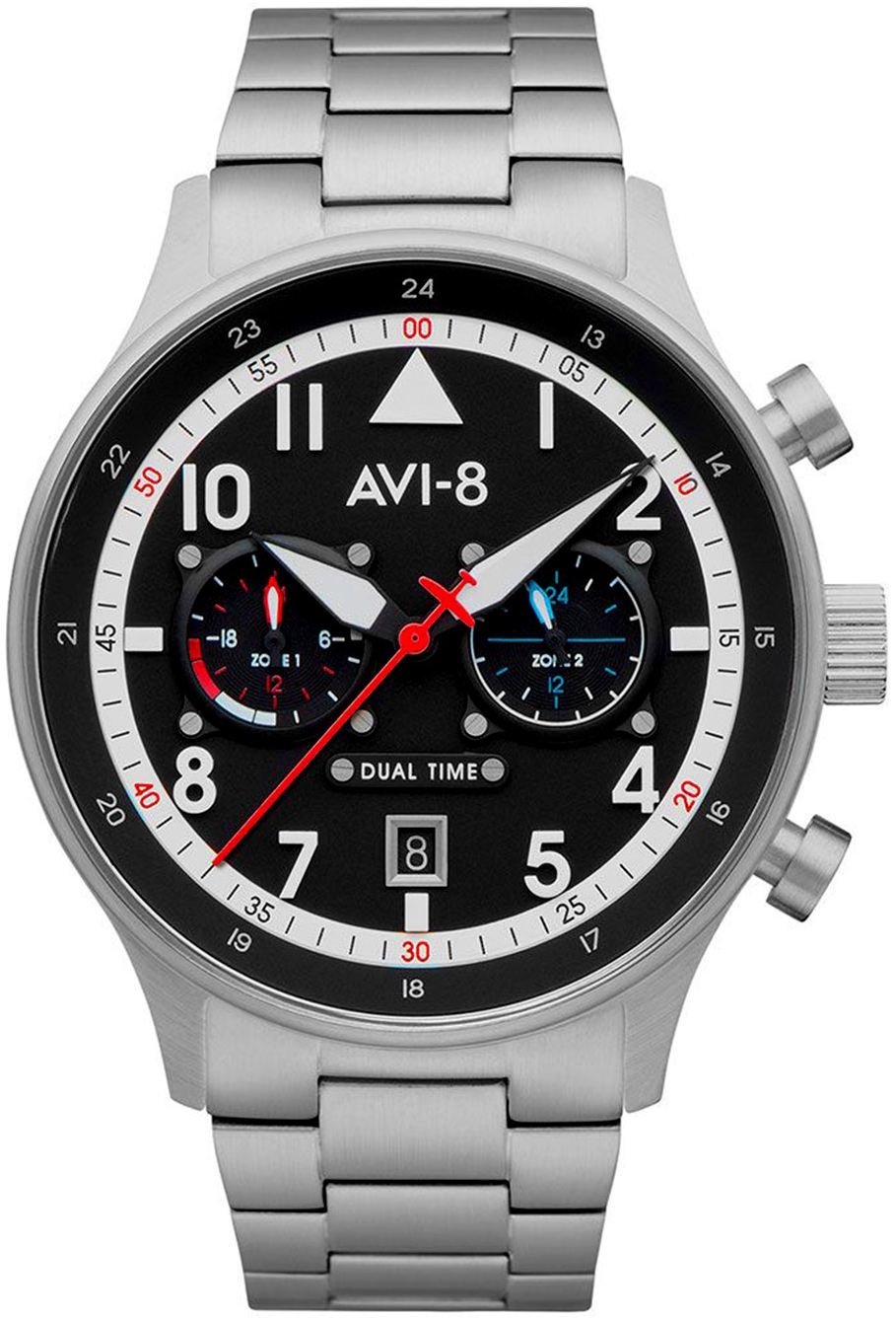 AVI-8 Herrklocka AV-4088-11 Hawker Hurricane Svart/Stål Ø43 mm - AVI-8