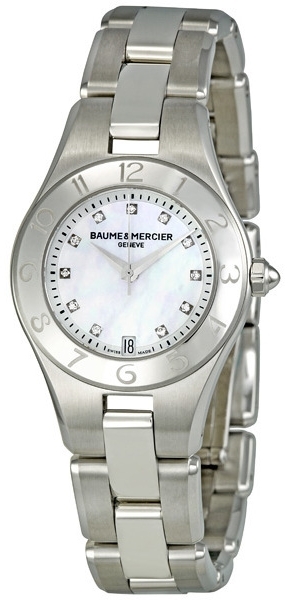 Baume & Mercier Damklocka MOA10011 Linea Vit/Stål Ø27 mm - Baume & Mercier