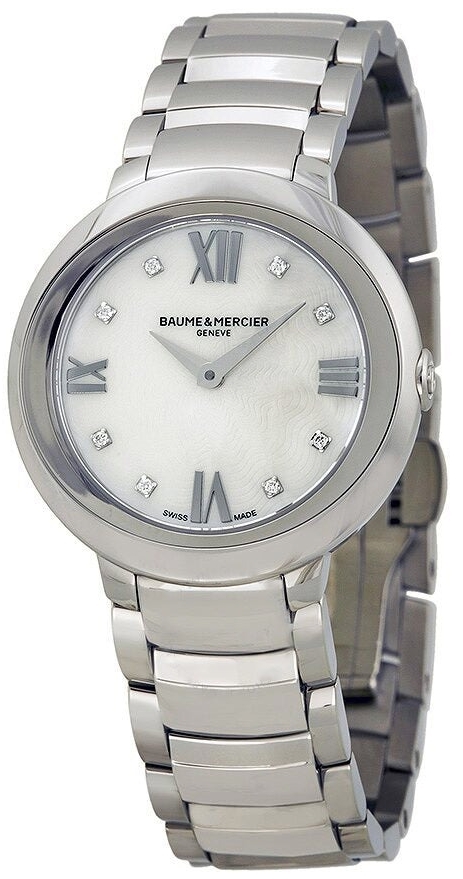 Baume & Mercier Damklocka M0A10158 Promesse Vit/Stål Ø30 mm
