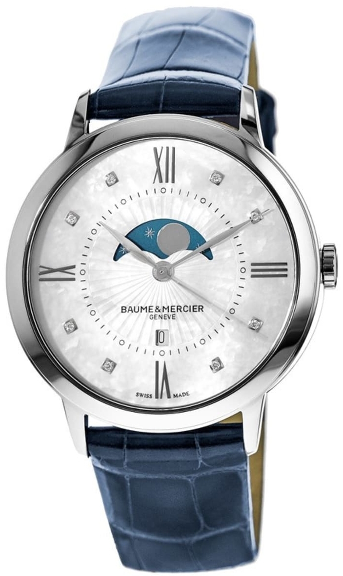 Baume & Mercier Damklocka M0A10226 Classima Vit/Läder Ø36.5 mm - Baume & Mercier