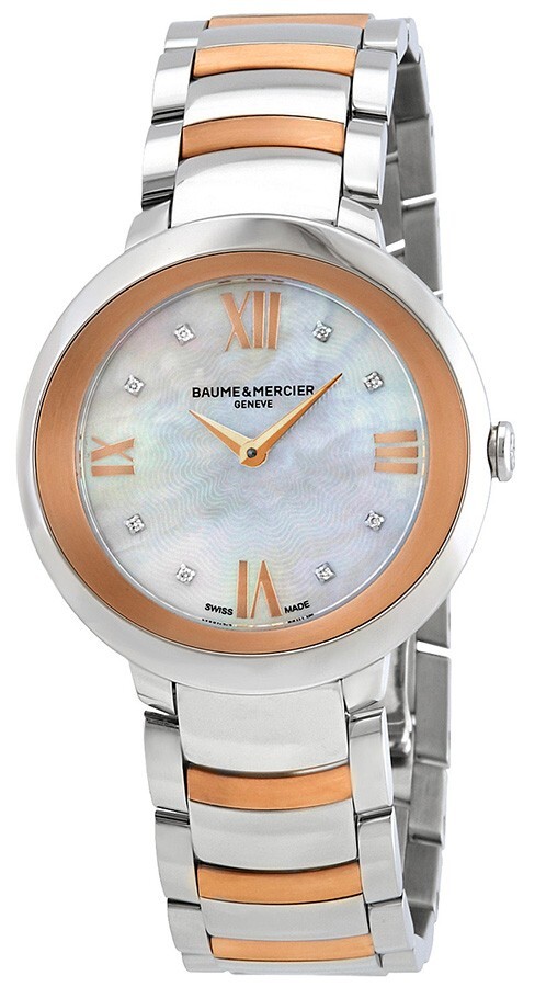Baume & Mercier Damklocka M0A10252 Promesse Vit/Roséguldstonat - Baume & Mercier