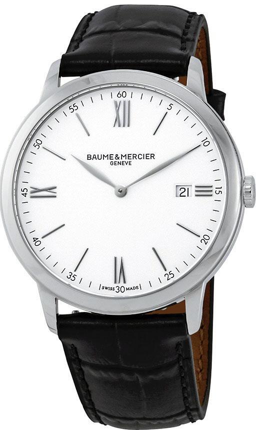 Baume & Mercier Herrklocka M0A10323 Classima Vit/Läder Ø40 mm - Baume & Mercier