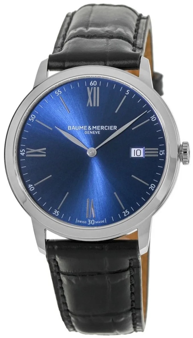 Baume & Mercier Herrklocka M0A10324 Classima Blå/Läder Ø40 mm - Baume & Mercier