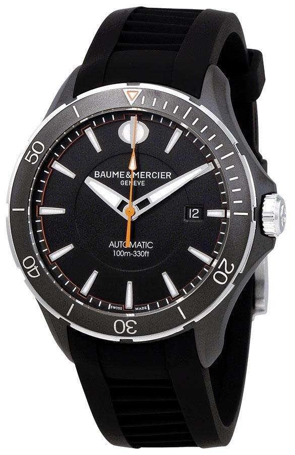 Baume & Mercier Herrklocka M0A10339 Clifton Svart/Gummi Ø42 mm - Baume & Mercier