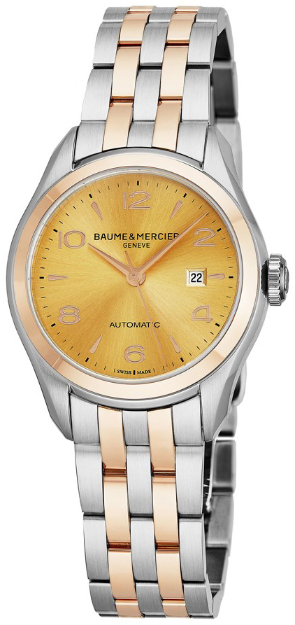 Baume & Mercier Damklocka M0A10351 Clifton Guld/Roséguldstonat - Baume & Mercier