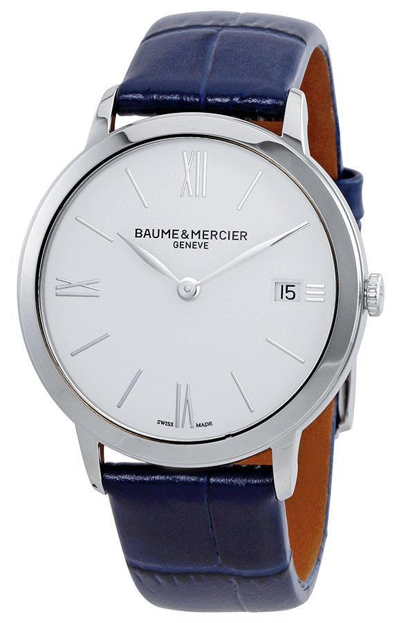Baume & Mercier Damklocka M0A10355 Classima Vit/Läder Ø36.5 mm - Baume & Mercier