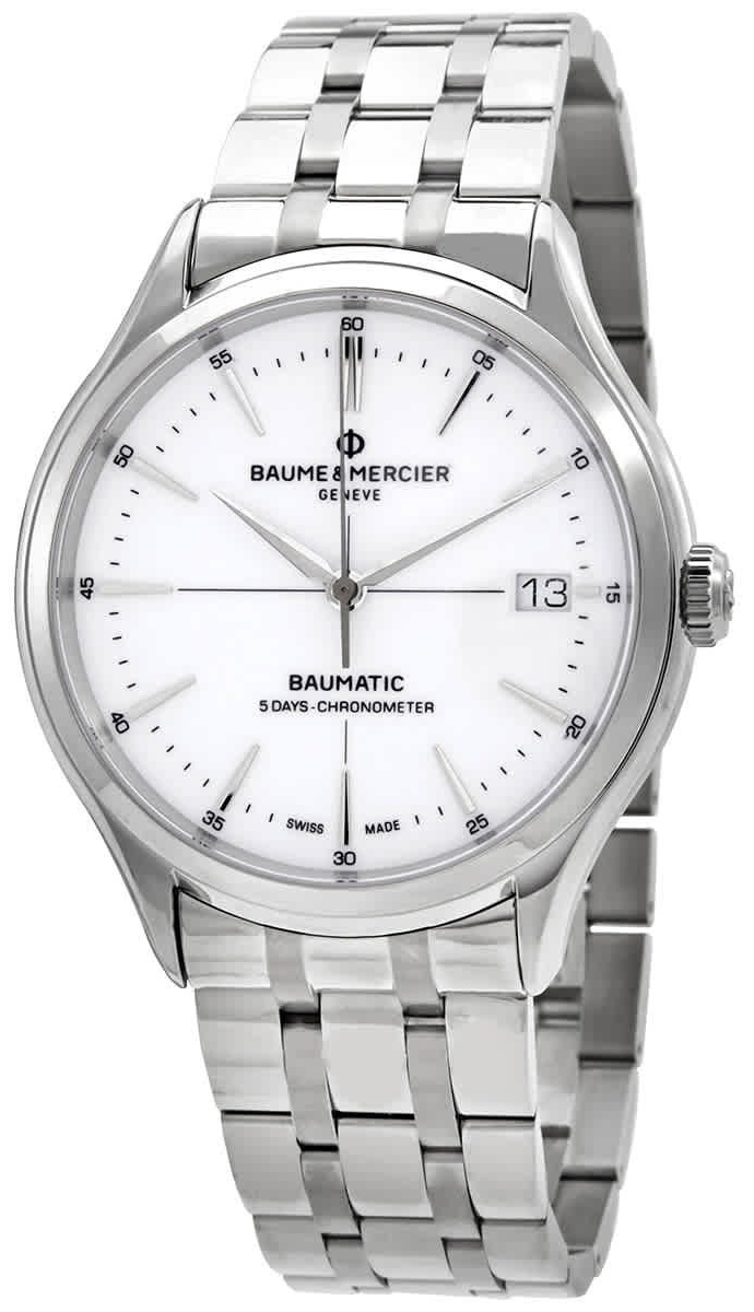 Baume & Mercier Herrklocka M0A10505 Clifton Vit/Stål Ø40 mm - Baume & Mercier