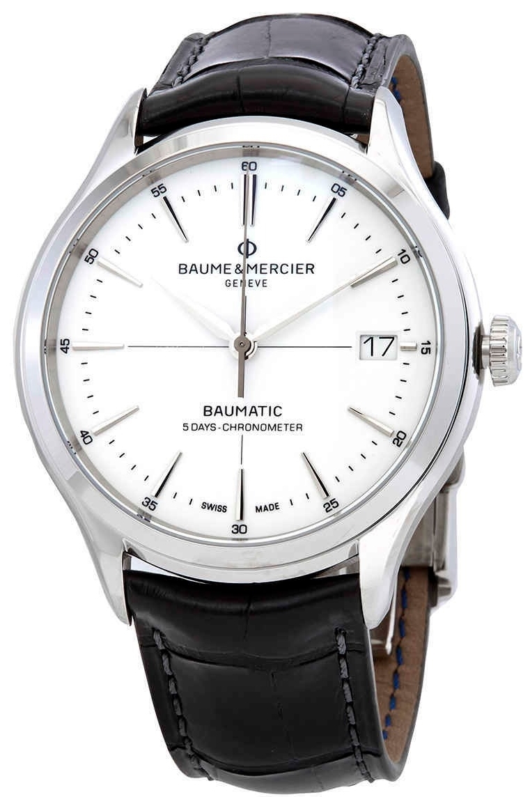 Baume & Mercier Herrklocka M0A10518 Clifton Vit/Läder Ø40 mm - Baume & Mercier