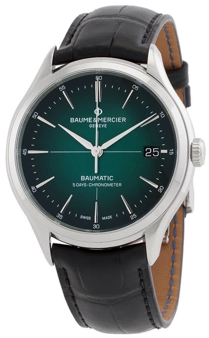 Baume & Mercier Herrklocka M0A10592 Clifton Grön/Läder Ø40 mm - Baume & Mercier