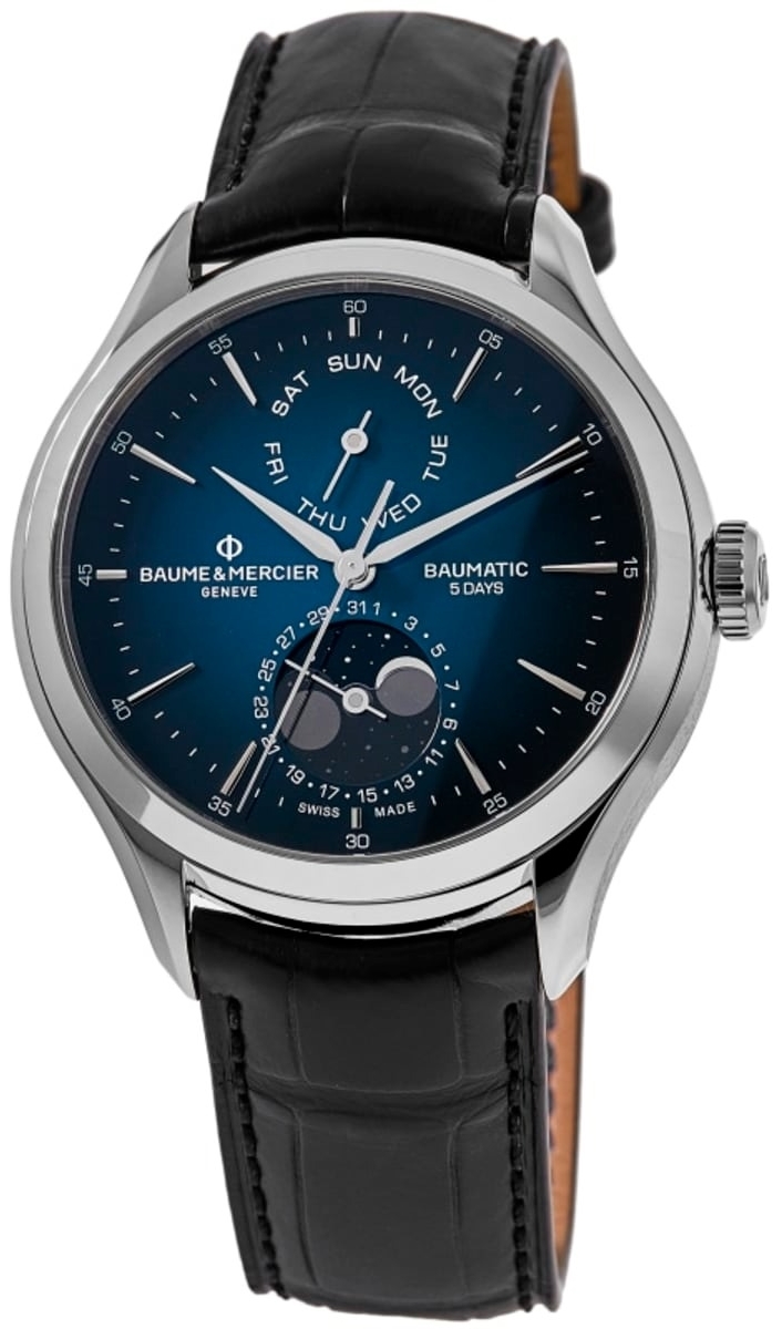 Baume & Mercier Herrklocka M0A10593 Clifton Blå/Läder Ø42 mm - Baume & Mercier