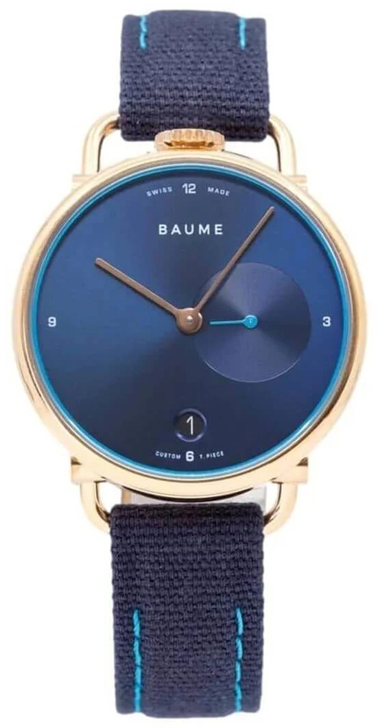 Baume & Mercier Damklocka M0A10603 Eco-Friendly Blå/Läder Ø35 - Baume & Mercier