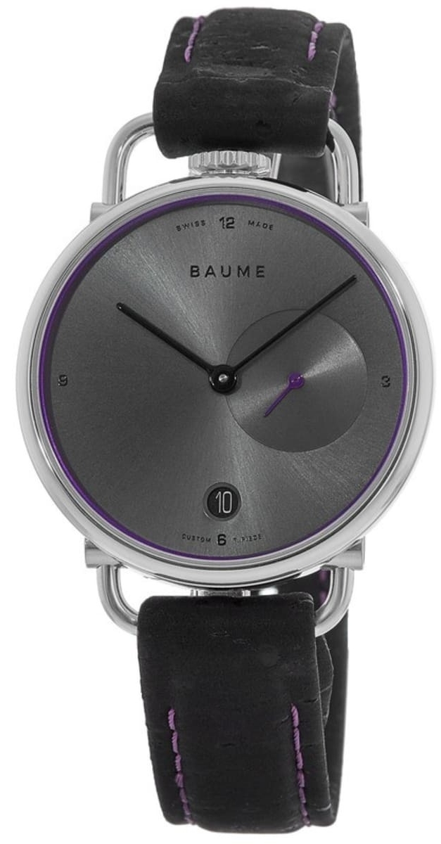Baume & Mercier Damklocka M0A10604 Eco-Friendly Grå/Läder Ø35 - Baume & Mercier