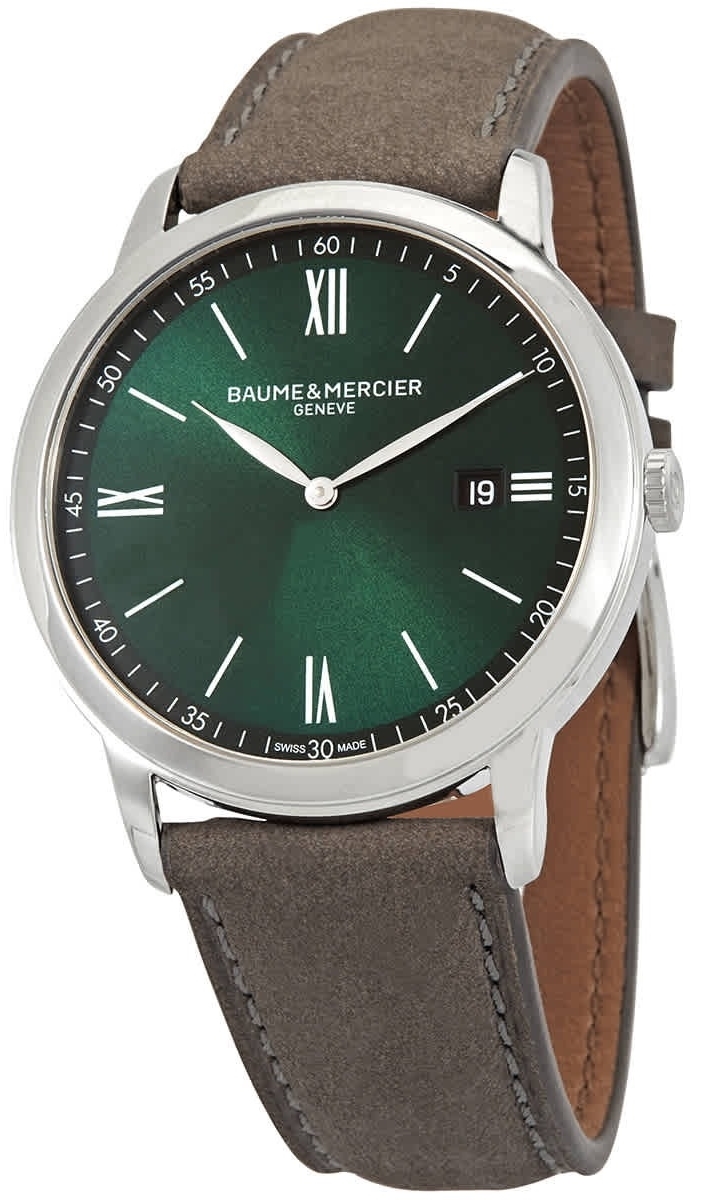 Baume & Mercier Herrklocka M0A10607 Classima Grön/Läder Ø42 mm - Baume & Mercier