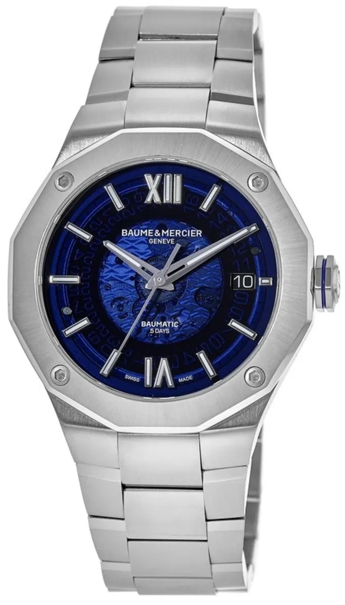 Baume & Mercier Herrklocka M0A10616 Riviera Blå/Stål Ø42 mm - Baume & Mercier