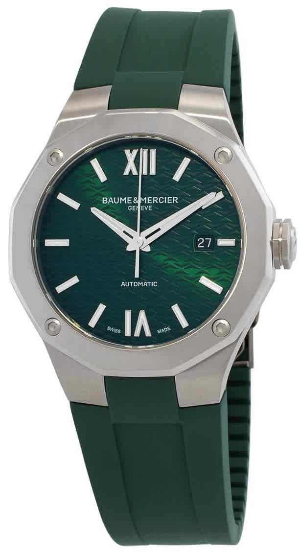 Baume & Mercier Herrklocka M0A10618 Riviera Grön/Gummi Ø42 mm - Baume & Mercier