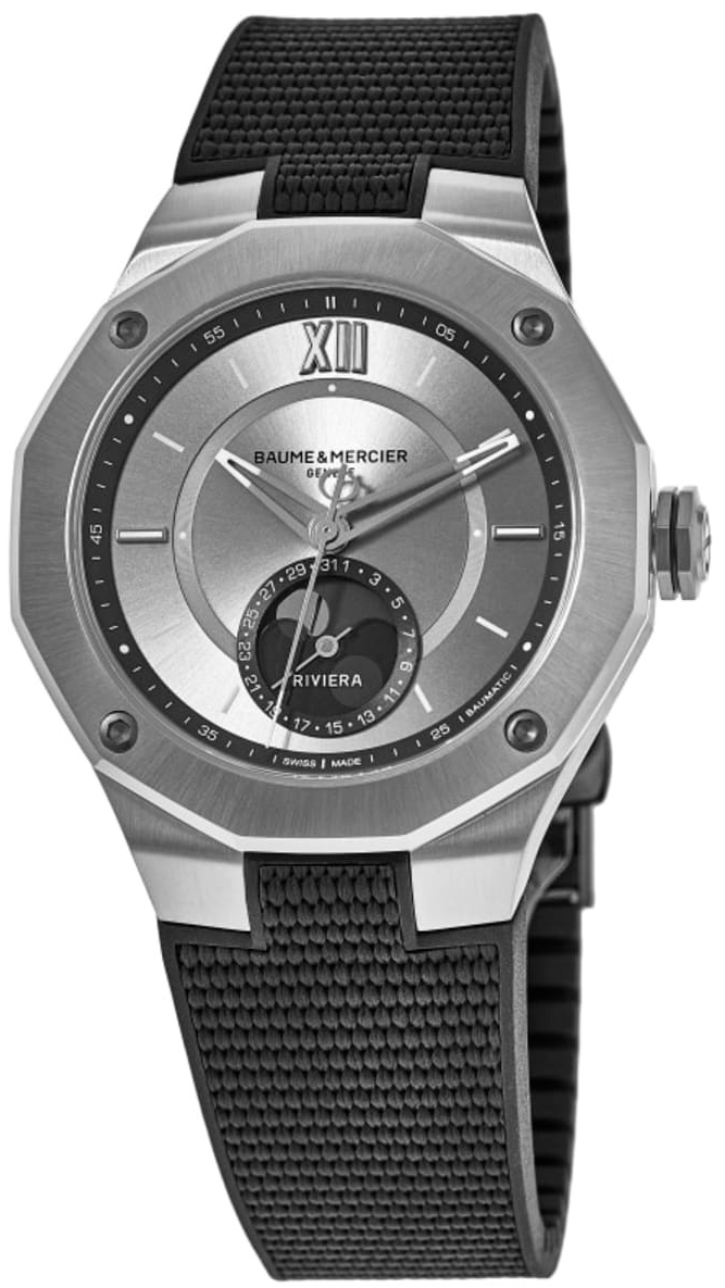 Baume & Mercier Herrklocka M0A10681 Riviera Silverfärgad/Gummi - Baume & Mercier