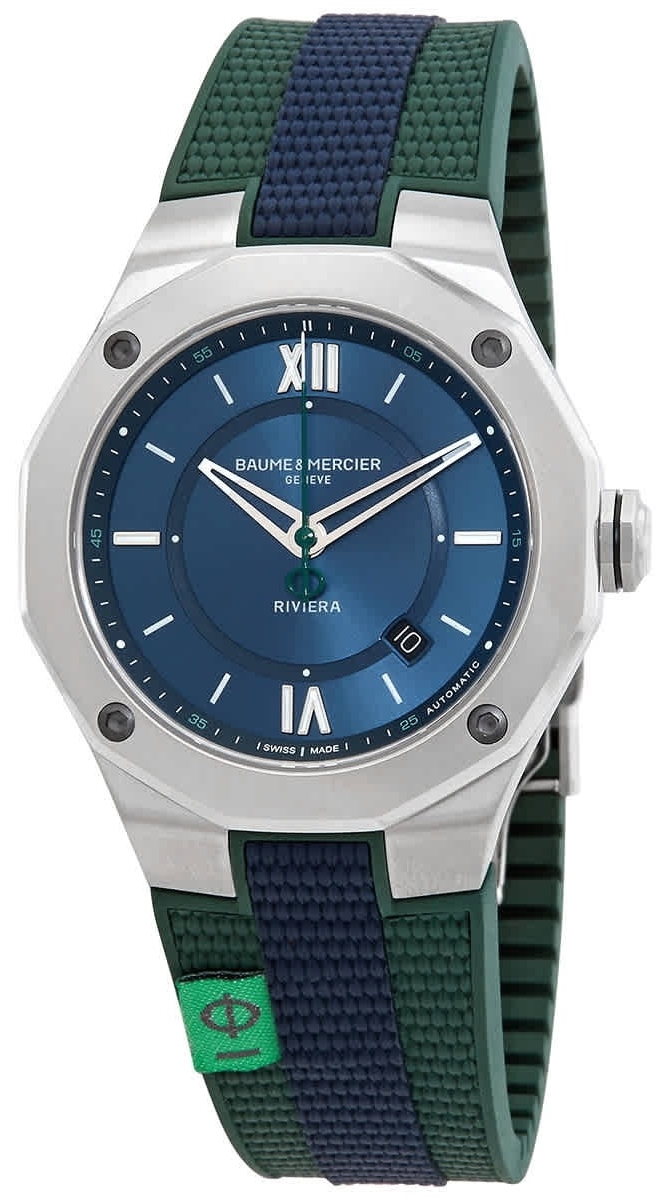 Baume & Mercier Herrklocka M0A10688 Riviera Blå/Gummi Ø42 mm - Baume & Mercier