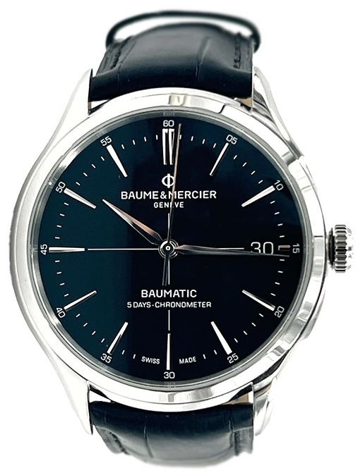 Baume & Mercier Herrklocka M0A10692 Clifton Svart/L&auml;der &Oslash;40 mm