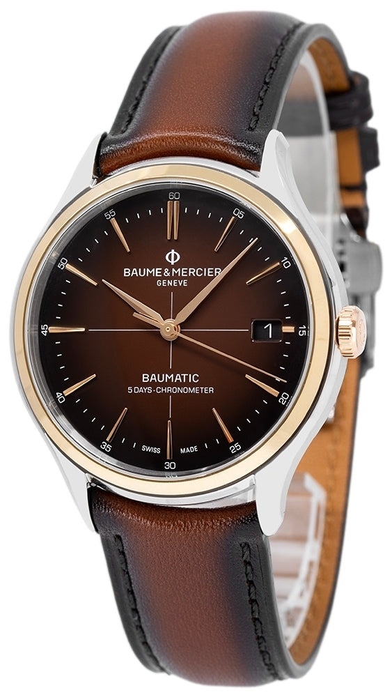 Baume & Mercier Herrklocka M0A10713 Clifton Brun/Läder Ø40 mm - Baume & Mercier