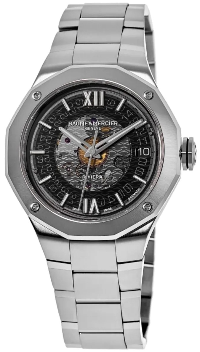 Baume & Mercier Herrklocka M0A10715 Riviera Grå/Stål Ø39 mm - Baume & Mercier