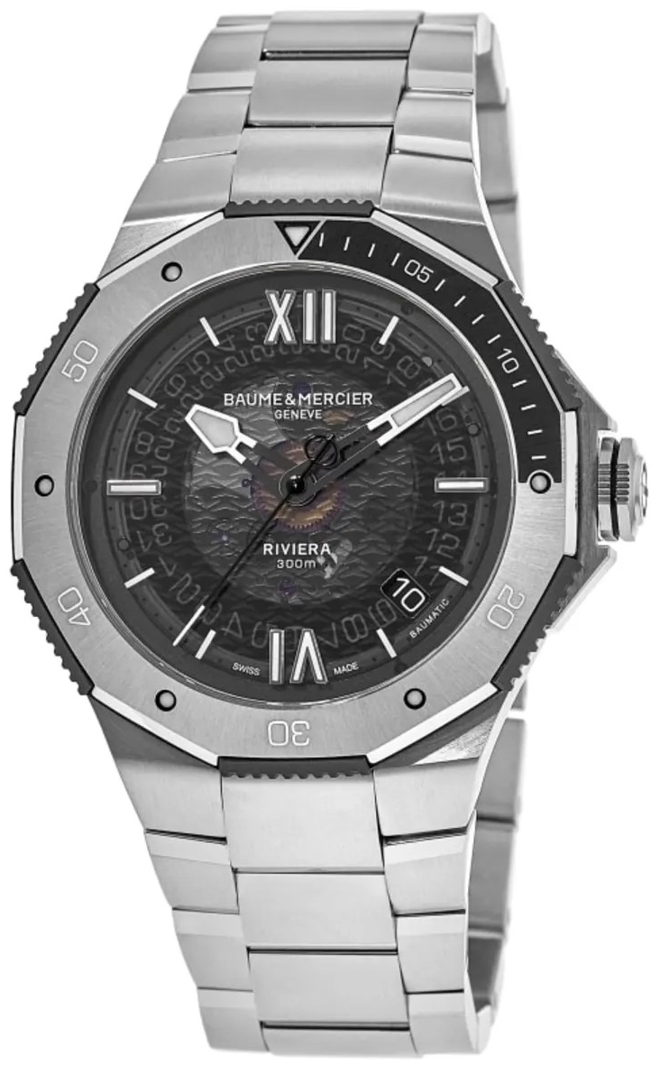 Baume & Mercier Herrklocka M0A10717 Riviera Grå/Stål Ø42 mm - Baume & Mercier