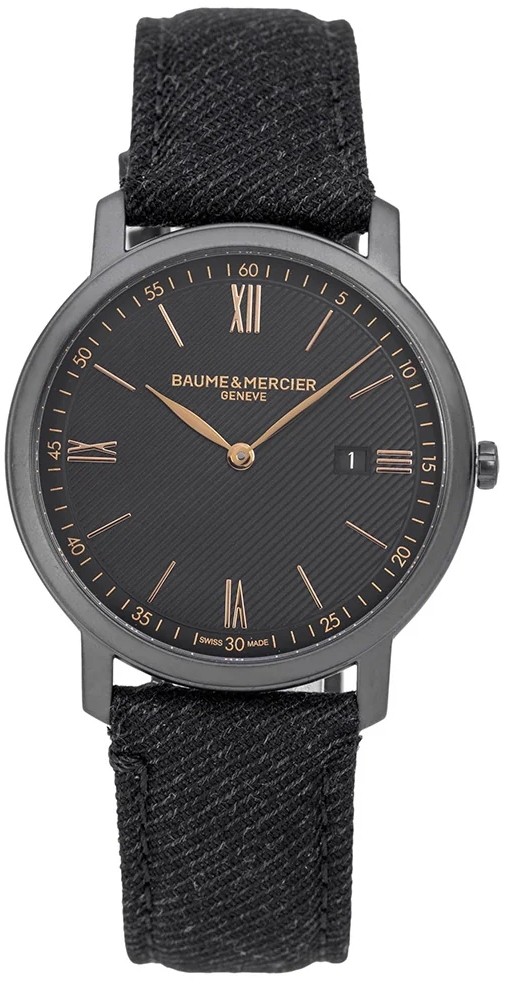 Baume & Mercier Herrklocka M0A10762 Svart/Läder Ø39 mm - Baume & Mercier