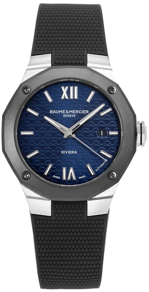 Baume & Mercier Herrklocka M0A10768 Blå/Gummi Ø42 mm - Baume & Mercier