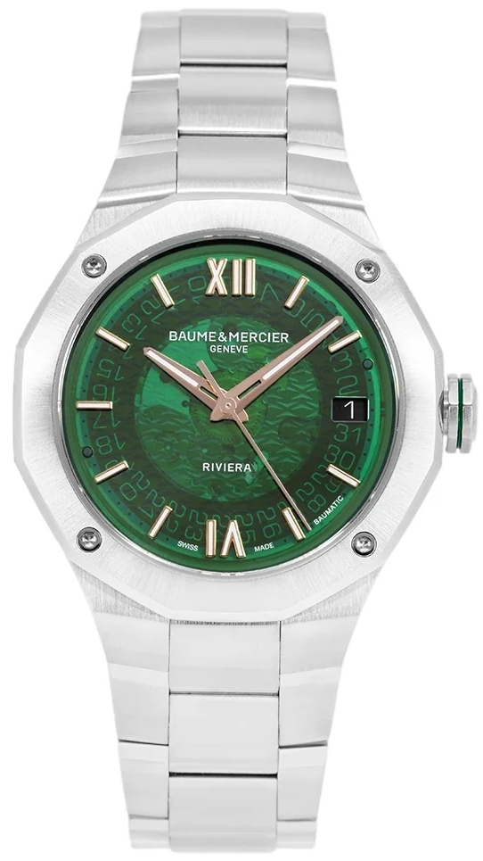 Baume & Mercier Herrklocka M0A10770 Grön/Stål Ø39 mm - Baume & Mercier