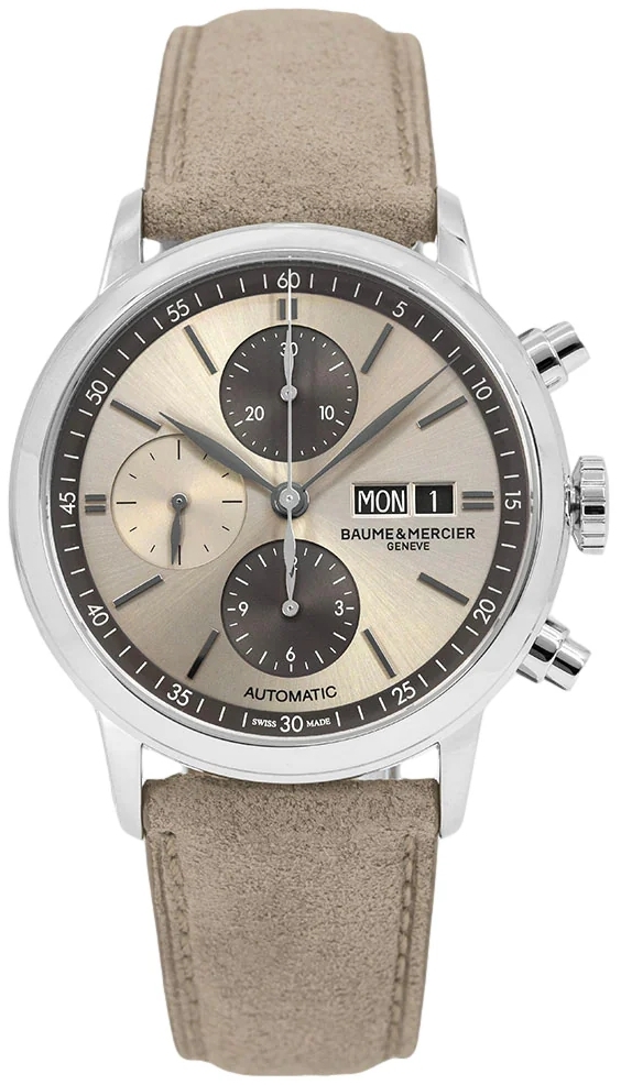 Baume & Mercier Herrklocka M0A10782 Classima Grå/Läder Ø42 mm - Baume & Mercier