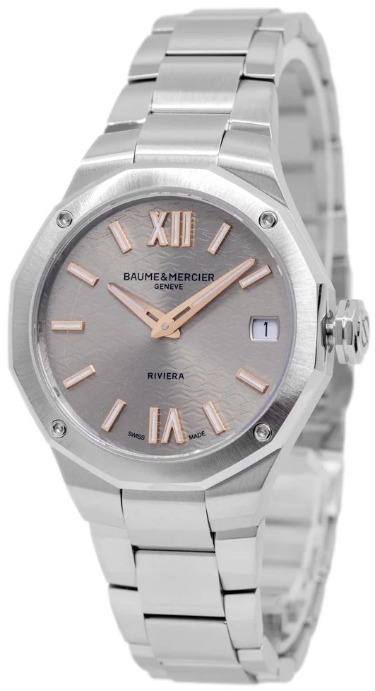 Baume & Mercier Damklocka M0A10810 Riviera Grå/Stål Ø33 mm - Baume & Mercier