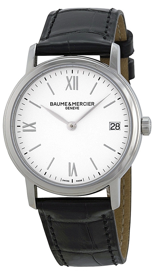 Baume & Mercier Damklocka M0A10148 CLASSIMA Vit/Läder Ø33 mm - Baume & Mercier
