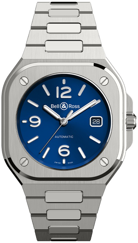 Bell & Ross Herrklocka BR05A-BLU-ST/SST Br 05 Blå/Stål - Bell & Ross