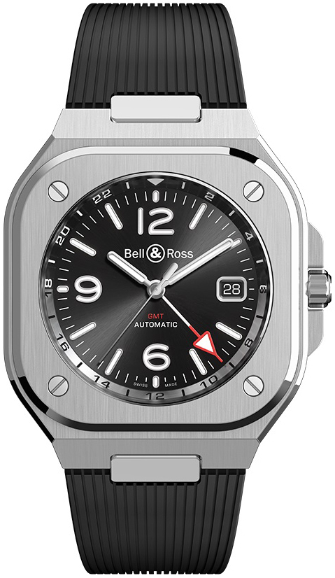 Bell & Ross Herrklocka BR05G-BL-ST/SRB Br 05 Svart/Gummi - Bell & Ross