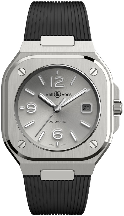 Bell & Ross Herrklocka BR05A-GR-ST/SRB Br 05 Grå/Gummi - Bell & Ross