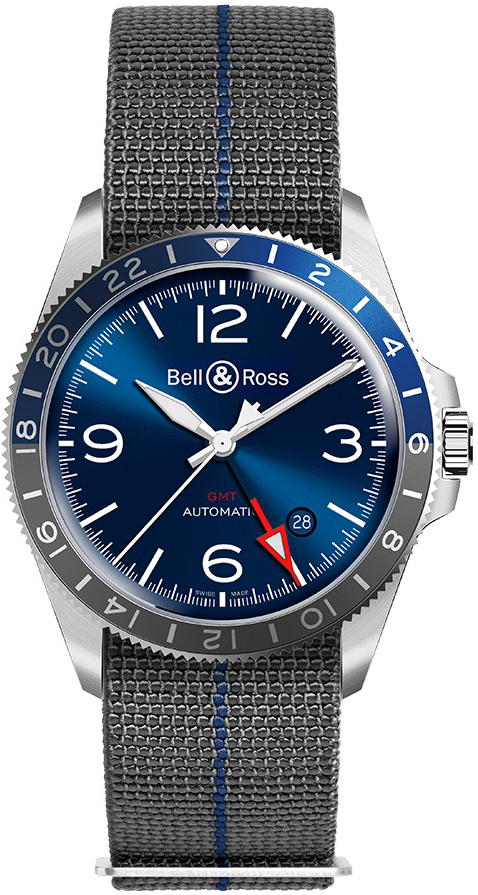 Bell & Ross Herrklocka BRV293-BLU-ST/SF Vintage Blå/Textil Ø41 - Bell & Ross