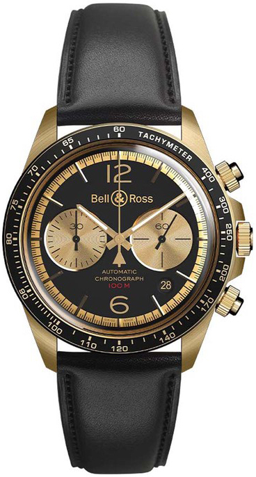 Bell & Ross Herrklocka BRV294-BC-BR/SCA Vintage Svart/Läder Ø41 - Bell & Ross