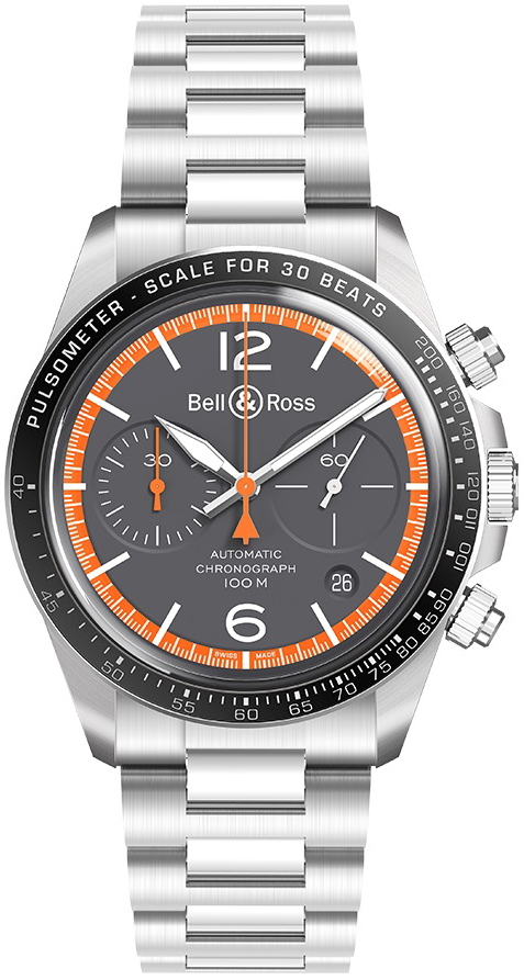 Bell & Ross Herrklocka BRV294-ORA-ST/SST Vintage Grå/Stål Ø41 - Bell & Ross