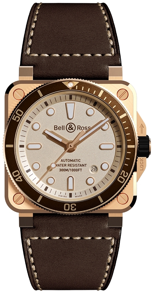 Bell & Ross Herrklocka BR0392-D-WH-BR/SCA BR 03-92 Diver - Bell & Ross