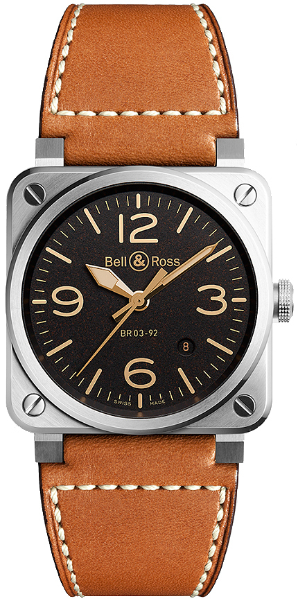 Bell & Ross Herrklocka BR0392-GH-ST/SCA BR 03 Golden Heritage - Bell & Ross