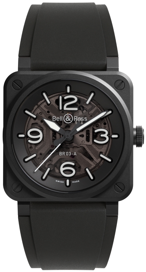 Bell & Ross Herrklocka BR03A-BL-SKCE/SRB BR 03 Gummi Ø41 mm - Bell & Ross