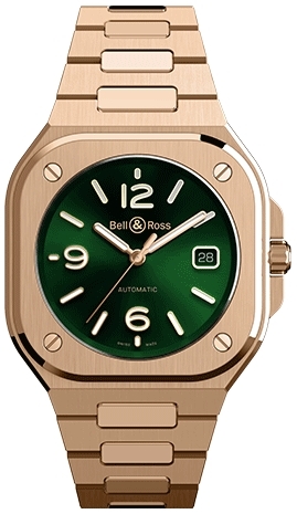 Bell & Ross Herrklocka BR05A-GN-PG/SPG BR 05 Grön/18 karat - Bell & Ross