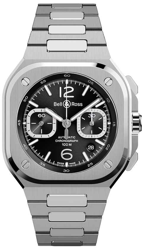 Bell & Ross Herrklocka BR05C-BLC-ST/SST BR 05 Chrono Svart/Stål - Bell & Ross