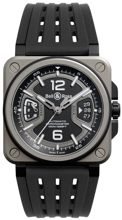 Bell & Ross Herrklocka BRX3R-BL-TI/SRB BR-X3 Svart/Gummi 41x41 mm