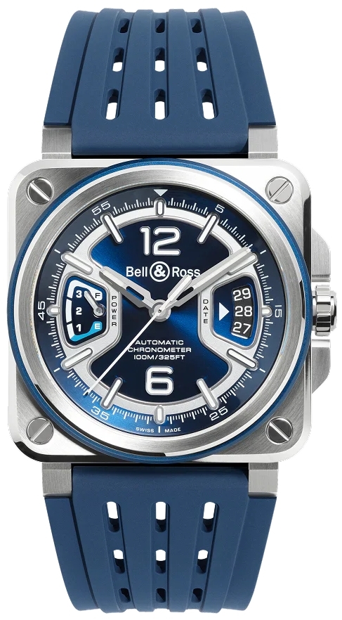 Bell & Ross Herrklocka BRX3R-BLU-ST/SRB BR-X3 Blå/Gummi 41x41 mm