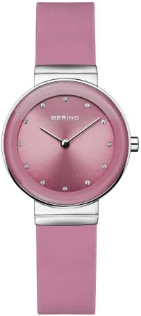 Bering Damklocka 10129-909 Classic Rosa/Gummi Ø35 mm - Bering