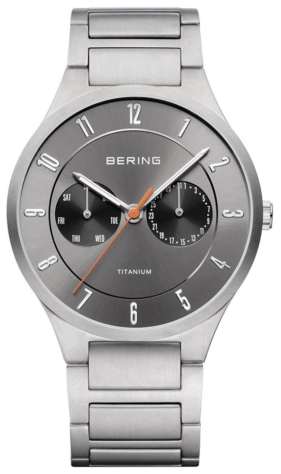 Bering Titanium Herrklocka 11539-779 Silverfärgad/Titan Ø39 mm