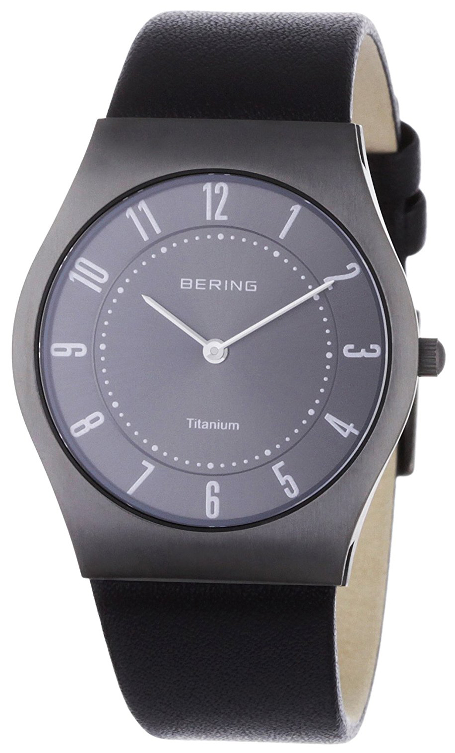 Bering Herrklocka 11935-404 Titanium Grå/Läder Ø35 mm