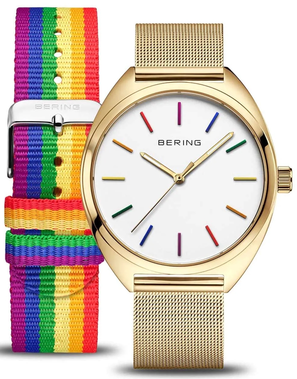 Bering 127220-40-334 Freedom Vit/Guldtonat stål Ø40 mm - Bering