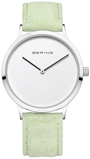 Bering Damklocka 14937-304 Classic Silverf&auml;rgad/L&auml;der &Oslash;37 mm
